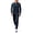 Navy-Light Gray, variant on Men's 2Pc V Neck Tracksuit, 4 Way Stretch Reflective for Gym Running Black Light Gray S