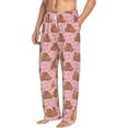 thumbnail image 2 of Daiia Heart Capybara Men's Sleep Pant with Pockets and Drawstring,Pajama Pants-Large, 2 of 9