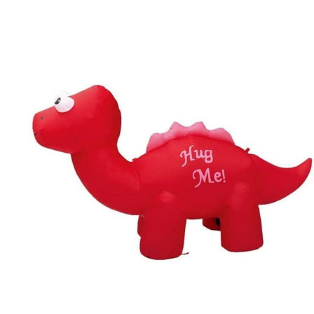 7' Air Blown Inflatable Red Valentines Day Dinosaur Yard Decoration