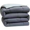 thumbnail image 4 of LammaLoe 2-Piece Twin Size Comforter Sets, Reversible Bed in a Bag, Gray/Light gray, Quilted Bedding Comforter Set, 4 of 8