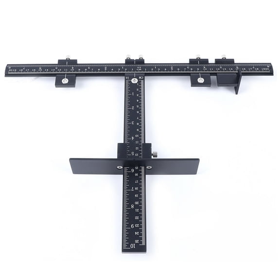 Adjustable  Position Ruler Locator Tools Cabinet Hardware Installation Jig Woodworking Tool