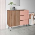 thumbnail image 2 of Manhattan Comfort 405AMC229 Commode Beekman de 35,43 Po avec 2 Tablettes, Brun et Rose, 2 of 3