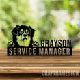 thumbnail image 4 of Craftnamesign Custom Wooden Desk Name Plate for Dog Lover, Australian Shepherd Dog Metal Nameplate, 4 of 5