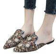 thumbnail image 1 of Mules Chaussures pour Femmes à Enfiler Chaussures Confortables Mode Mules Plates en Strass Mocassins Sans Talon, 1 of 9