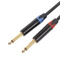 thumbnail image 4 of 3,5 mm 1/8 pulgadas macho a doble 6,35 mm 1/4 pulgadas TS macho Cable estéreo 1/4 a 1/8 Cable para amplificador mezclador, 4 of 8