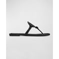 thumbnail image 2 of Tory Burch PERFECT BLACK Women's Miller Pave Logo Thong Sandals, US 10, 2 of 4
