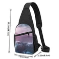 thumbnail image 3 of Rocae lighthouse Waves Torrential Rain for Sling Bag Chest Shoulder Backpack Crossbody Bags Casual Daypack for Men Women, 3 of 5