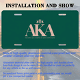 thumbnail image 3 of 1 Pcs 2D Flat License Plate Covers & Frames, Alpha Kappa Alpha For Decorative Front, Waterproof For Decoration Aluminum License Plate Covers & Frames Cover For Men Women, 12" X 6", 3 of 7