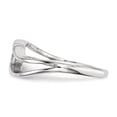 thumbnail image 3 of Sterling Silver Rhodium-plated Wavy CZ Ring QR6640, 3 of 5