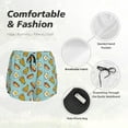 thumbnail image 4 of Salouo Hot Dog Pizza Print Women's 2 in 1 Running Shorts Double-Layer Shorts Athletic Workout Gym Yoga Shorts Running Shorts for Women-Medium, 4 of 7