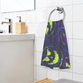 thumbnail image 4 of SKYSONIC Halloween Pumpkin Blue Bathroom Towels 2 PCS, 16"x28", Cotton Bath Towel Water Absorbent Lightweight Quickdry Towels for Bathroom Ktichen Travel Gym, 4 of 7