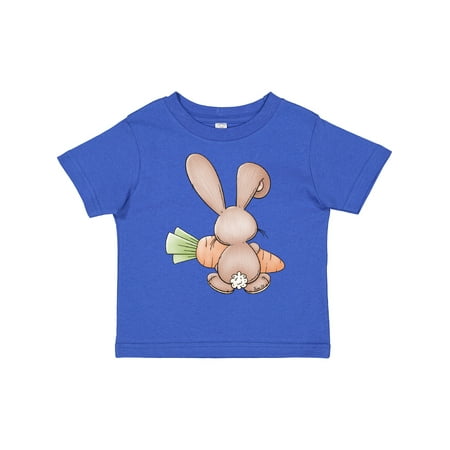 

Inktastic Bunny Rabbit Backside with Carrot Gift Toddler Boy or Toddler Girl T-Shirt