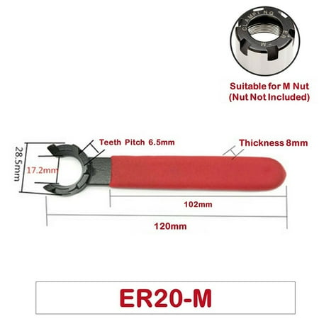 

ER8 ER11 ER16 ER20 ER25 ER32 ER40 A/M/UM-B-C Nut Collet Chuck Wrench Spanner