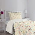 thumbnail image 3 of Ambesonne Abstract Quilted Bedspread Set 2 Pcs, Dot Swirls Retro Look, Twin Size, Multicolor, 3 of 5