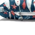thumbnail image 4 of Narwhal Pet Bed, Arctic Ocean Fauna School of Fish and Jellyfish Sketch, Chew Resistant Pad for Dogs and Cats Cushion with Removable Cover, 24" x 39", Royal Blue Pale Blue, by Ambesonne, 4 of 4