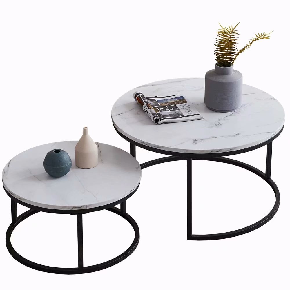 white circle nest of tables