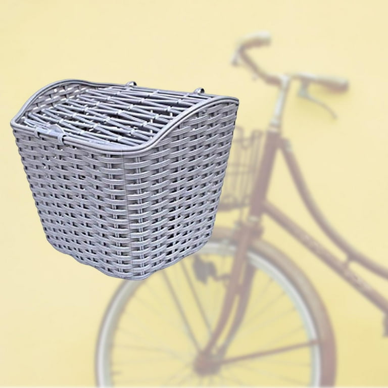 Rear wicker bike discount basket with lid