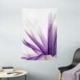 thumbnail image 1 of Flower Tapestry, Purple Ombre Style Long Leaves Water Colored Print with Calming Details Image, Wall Hanging for Bedroom Living Room Dorm Decor, 40W X 60L Inches, Purple and White, by Ambesonne, 1 of 2