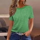 thumbnail image 3 of Camiseta de Manga Corta de Verano para Mujeres Delgada Moda Casual Impresa No Estructurada Cuello Redondo Mujer Manga Corta Tops Casual, 3 of 4
