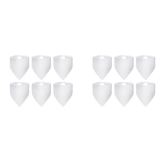 12 Pcs Sublimation Blank Pet Bandana Heat Transfer Washable DIY Triangle Dog Scarf Bibs Kerchief for Dogs Puppy Cats