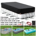 thumbnail image 1 of SHELTUSE 18x24FT Rectangular Pool Cover for Above Ground Pool, Solar Oval Pool Cover Protection with Steel Rope, Ideal for Rectangular/Oval Frame Pool Waterproof & UV-Resistant, Black, 1 of 7