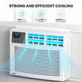 thumbnail image 4 of mollie 12,000 BTU 115V Window Air Conditioner, Cools Rooms up to 450 Sq.Ft., Window AC Unit with Remote Control, 24H-Timer and 3 Fan Speeds, White, 4 of 14