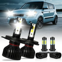 For 2010-2011 Kia Soul LED Headlight Bulbs 9003/H4 High/Low Beam 881 Fog light Bulbs 4pc,14000LM