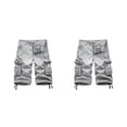 thumbnail image 1 of Sonducket Pantalones cortos de carga Pantalones casuales Hombre Traje Mano de obra al aire libre de larga duración de moda Multi bolsillos Blanco-gris treinta 2piezas, 1 of 6