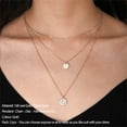 thumbnail image 2 of Turandoss Dainty 14K Gold Plated Layered Long Necklace Stack Set for Women Adjustable 3Pcs Choker Hammered Disc Pendant Chain Jewelry Trendy Personalized Birthday Gifts for Women, 2 of 7