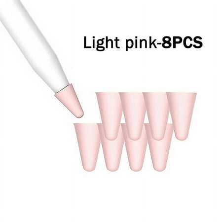TureClos 8pcs Tablet Pencil Penpoint Protector Pen Point Protective Silicone Cap Case Tablet Pencil Accessories, Pink