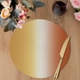 thumbnail image 3 of Burnt Orange Yellow Ombre Round 13 Inch Placemats Set of 2, Contemporary Art Abstract Aesthetics HeatResistant Non Slip Place Mats for Dining Table, Wipeable Kitchen Table Mats for Housewarming, 3 of 9