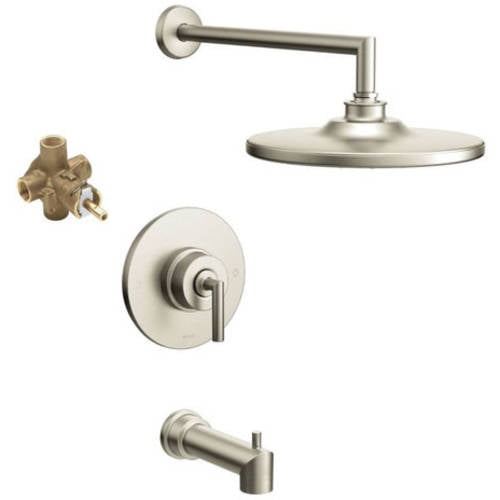Brushed Nickel Moen KS90-P-TS2712NHBN 90 Degree 6-Inch Rain Shower