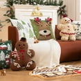 thumbnail image 2 of Phantoscope Christmas Series Decorative Male gingerbread man Decorative Pillow,dark coffee,19 x 13 inch, 2 of 5