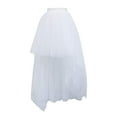 thumbnail image 1 of Faldas de tul de malla en capas con cintura alta y elástica para mujer Blanco, 1 of 7
