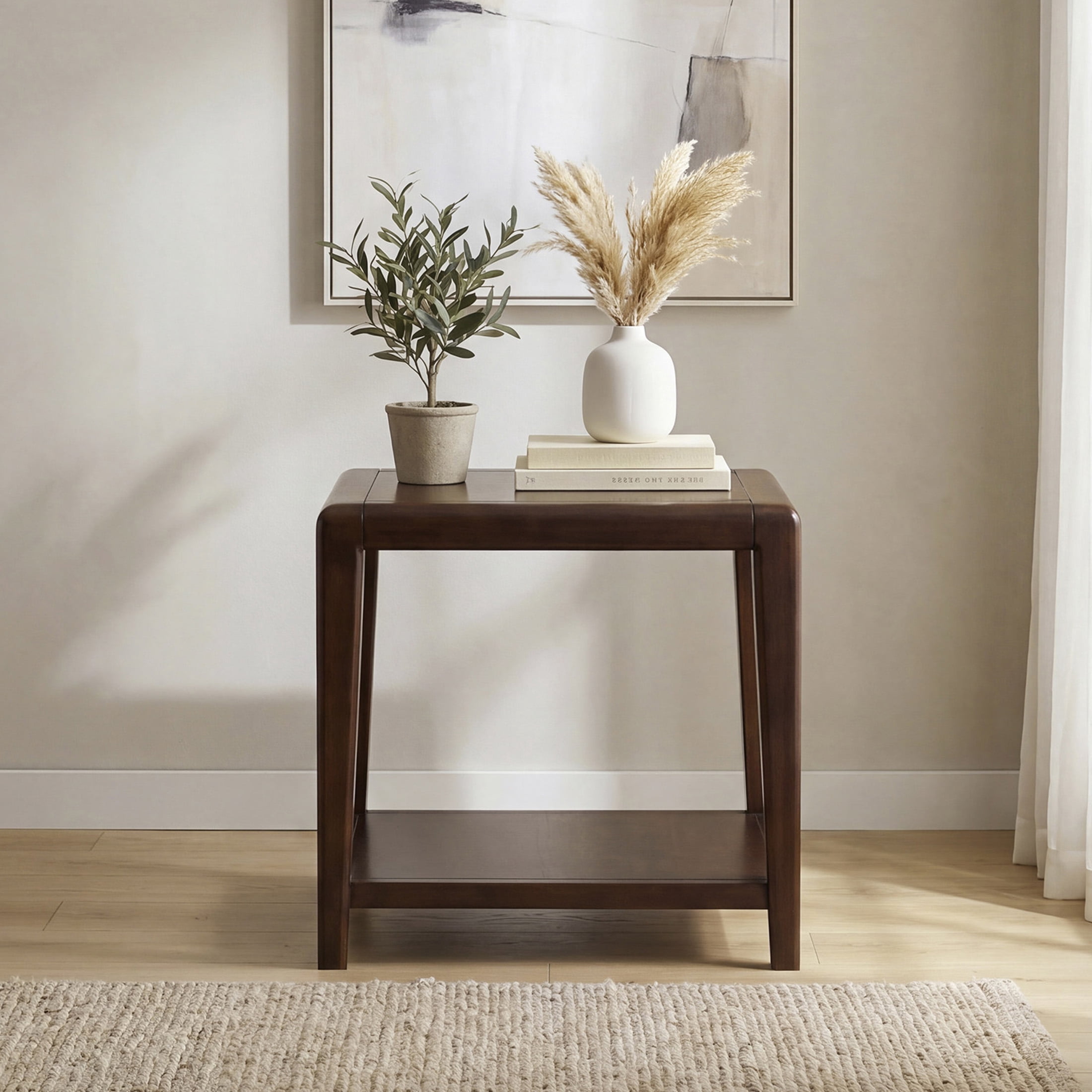 OakvillePark Vivo Wood End Table, Walnut
