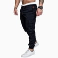 thumbnail image 1 of FOCUSNORM Men' s Trousers Pantalon Taille Haute Uni avec Multiples Poches, 1 of 8