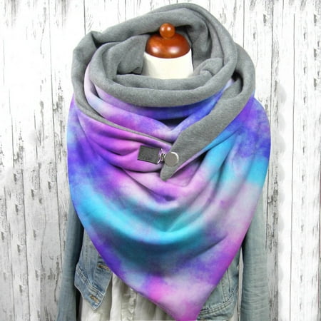 Multicolor Scarfs Scarf Women Fashion Scarf Female Retro Shawl Multi-Purpose Scarf Printing Scarf