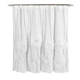Lush Decor Serena Textured Shower Curtain, 72x72, White, Single