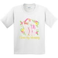 thumbnail image 3 of Inktastic I Love My Mommy Unicorn with Pink and Yellow Flowers Youth T-Shirt, 3 of 5
