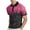 Pink, variant on ZVNAΖH Men's Short Sleeve Polo Shirt, Casual Gradient Print 3 Button Collar Tops Summer Lightweight Breathable Shirts for Golf, Vacation & Everyday Use