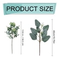 thumbnail image 3 of 1Stem Flocked Eucalyptus Household Imitation Realistic Artificial Flowers For Wedding Decor (Color8), 3 of 9