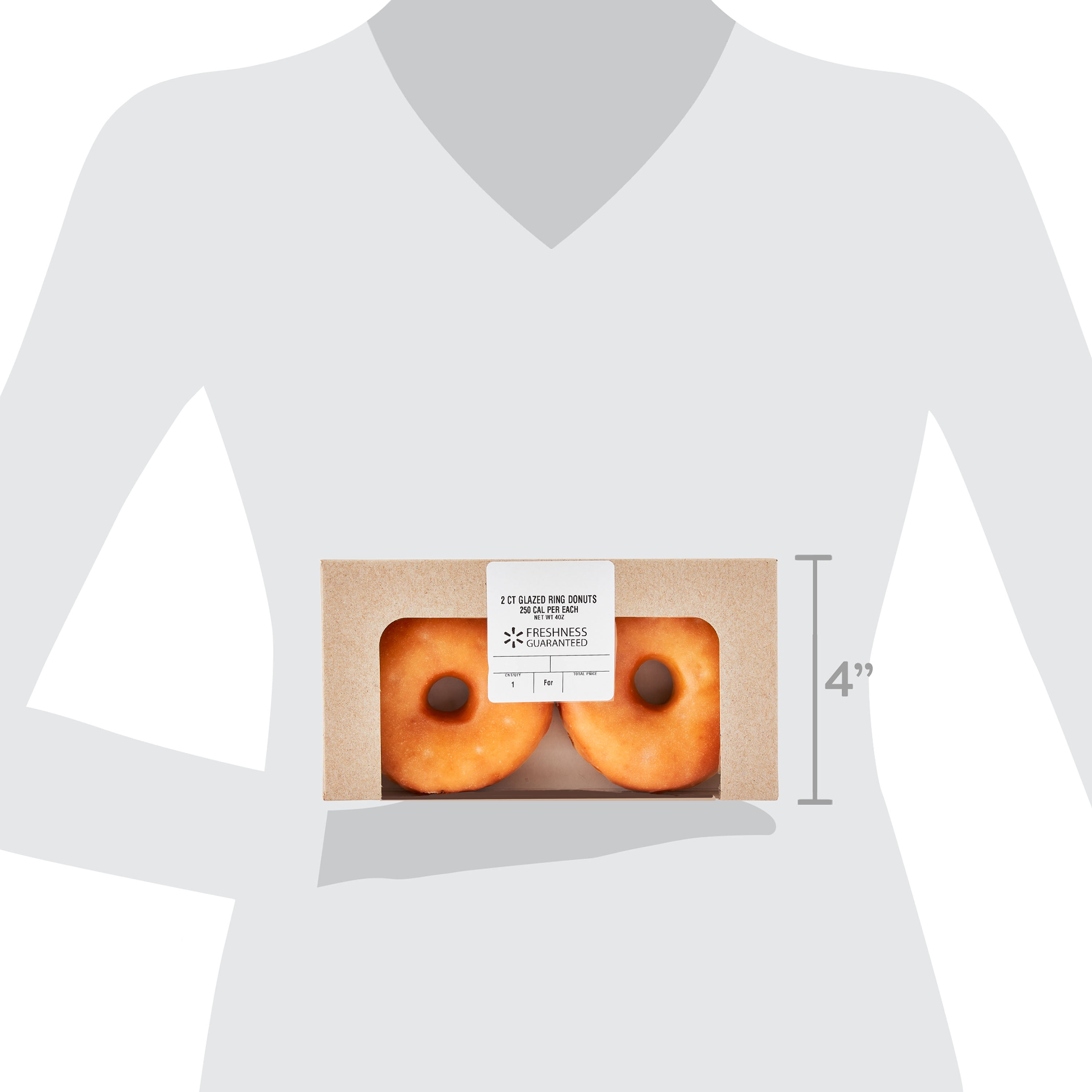 Freshness Guaranteed Regular Vanilla Glazed Ring Donuts, 4 oz, 2 Count