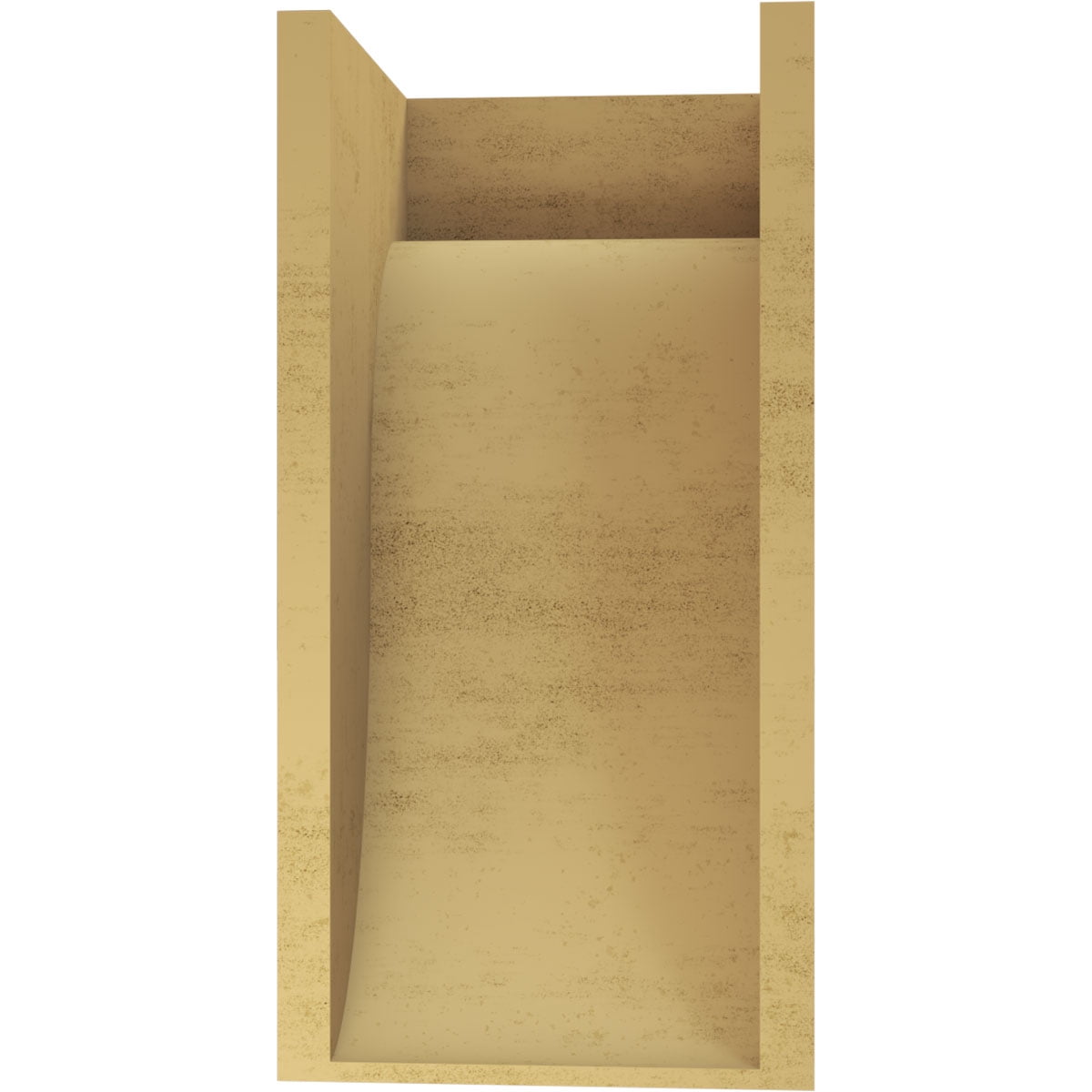 10"W x 10"D x 20"H Wide Del Monte Rough Cedar Woodgrain TimberThane Corbel, Primed Tan