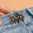 thumbnail image 2 of JGJJUGN Cute Bear No-Sew Waist Button Pins for Jeans, Adjustable Metal Waist Button Clips, Easy Install Waist Tightening Solution, Detachable Jean Button Accessories for Loose Pants, 2 of 3