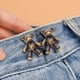 thumbnail image 2 of Cute Bear No-Sew Waist Button, Jean Buttons Pins For Loose Jeans Waist Button, No Sewing Required, Waist Tighten Metal Waist Button Pin For Jeans, 2 of 3