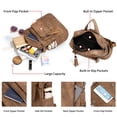 thumbnail image 5 of GOIACII Backpack Purse for Women PU Leather Medium Travel Backpack Fashion Designer Ladies Shoulder Bag Satchel Handbags with Tassel, 5 of 7