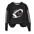 thumbnail image 3 of zaveiop Game Day Outfits for Women Long Sleeve Sunday Football Graphic Tops Lightweight Casual Cute Fall Fashion Pullover (Z-Black, L), 3 of 7