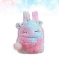 thumbnail image 4 of EeaseMX Mochila de peluche colorida para niños con forma de unicornio, mochila escolar de moda con dibujos animados para niñas., 4 of 8