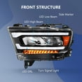 thumbnail image 2 of ECCPP Headlights Assembly For Ram 1500 2019-2021 Driver and Passenger Side, 2 of 5