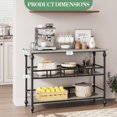 thumbnail image 2 of 43" Industrial 3-Tier Console Table, Narrow Entryway Sofa Table with Shelves for Hallway and Living Room, 2 of 6